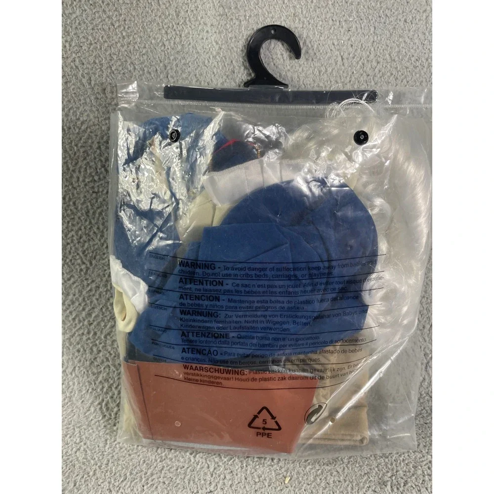 Spooktacular Creations George Washington Costume Kids M Colonial Wig Hat Blue